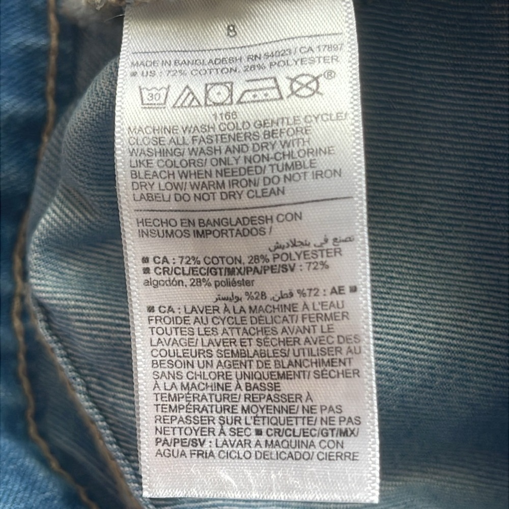 2 Pairs of Old Navy Adjustable Denim Shorts Size 8 - Picture 9 of 9